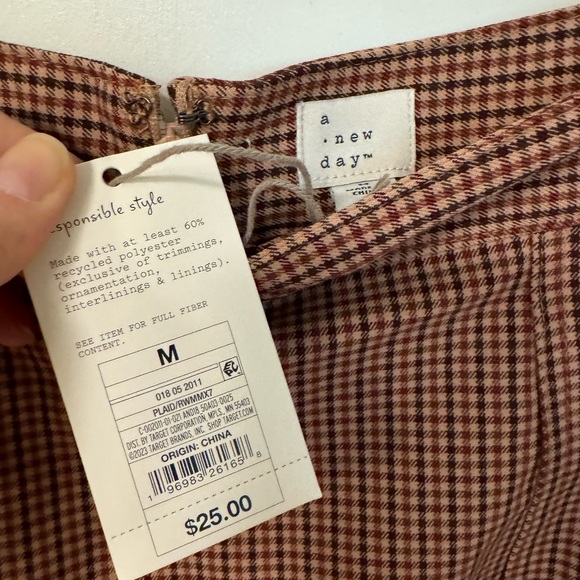 NWT Multi tone brown houndstooth mini skirt - Picture 6 of 8